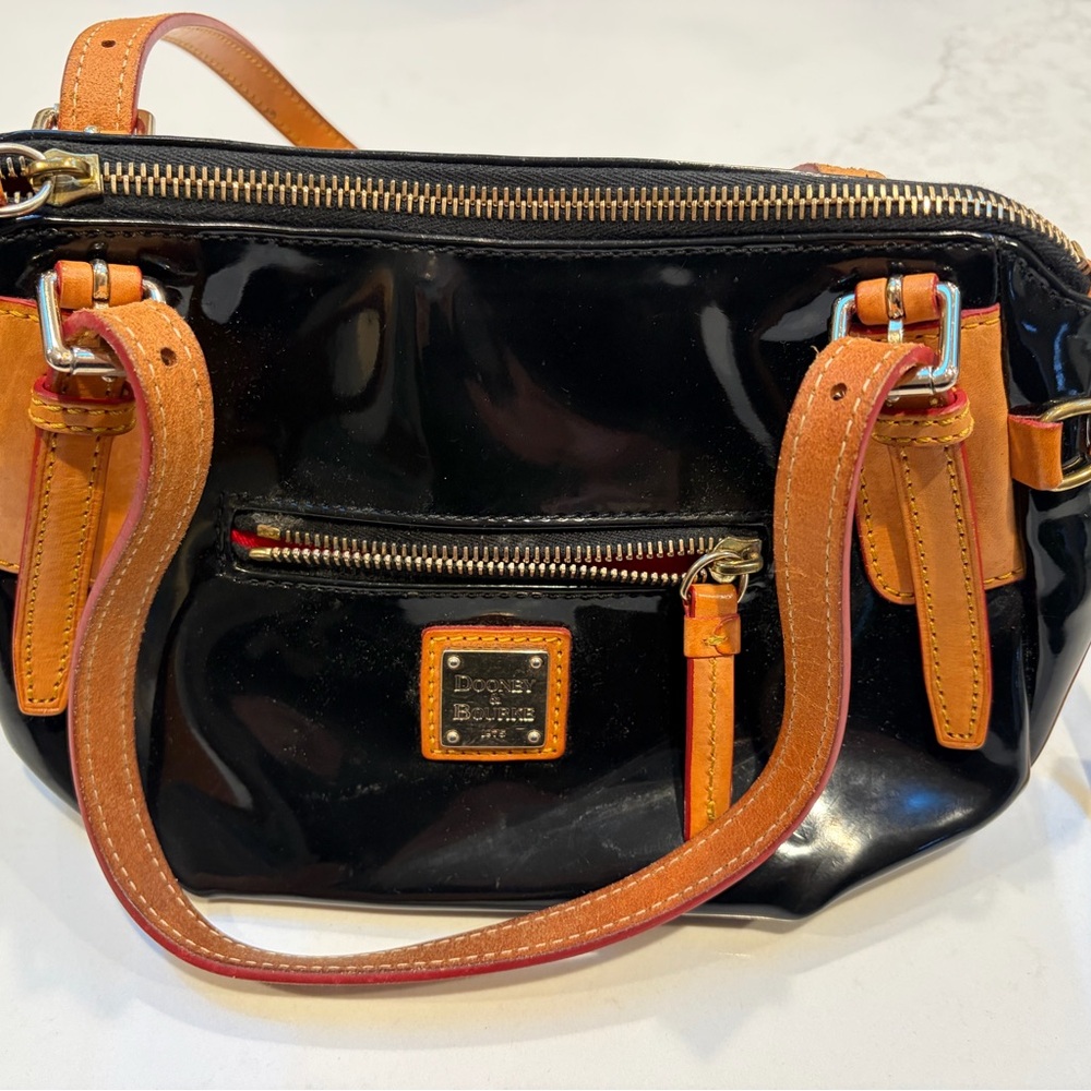Dooney & Bourke Black and Brown Satchel